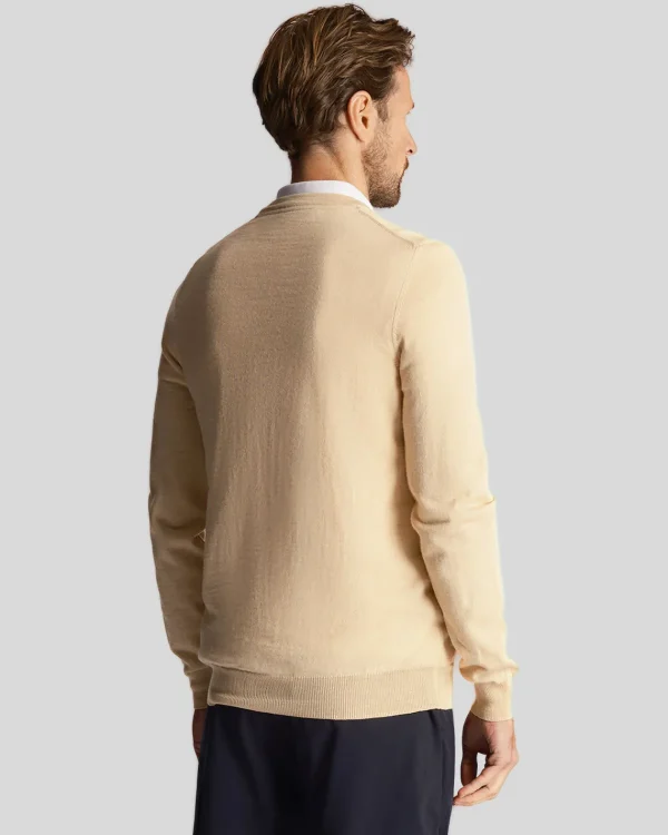 Lyle & Scott Golf<Golf V-Ausschnitt Pullover Sanddüne