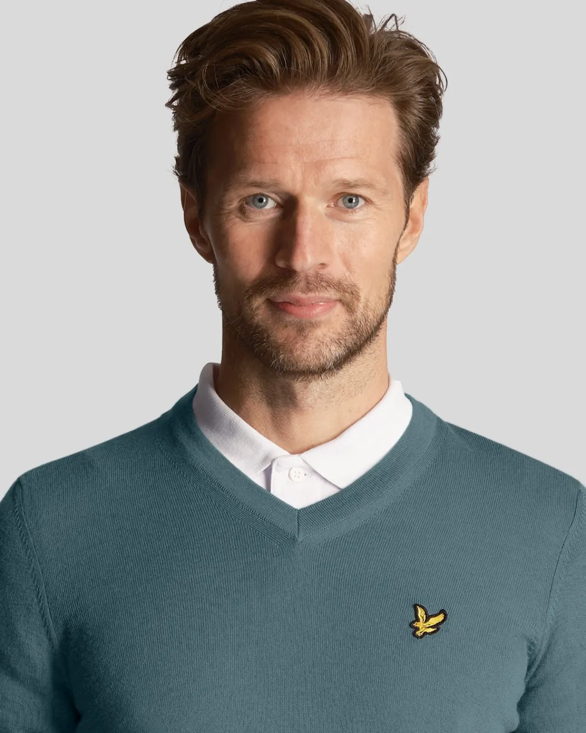 golf_vausschnitt_pullover_3-1.webp Lyle & Scott Golf | Pullover & Strickwaren<Golf V-Ausschnitt Pullover Eisenblau