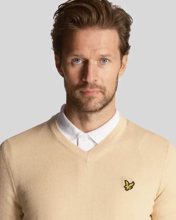 Lyle & Scott Golf<Golf V-Ausschnitt Pullover Sanddüne