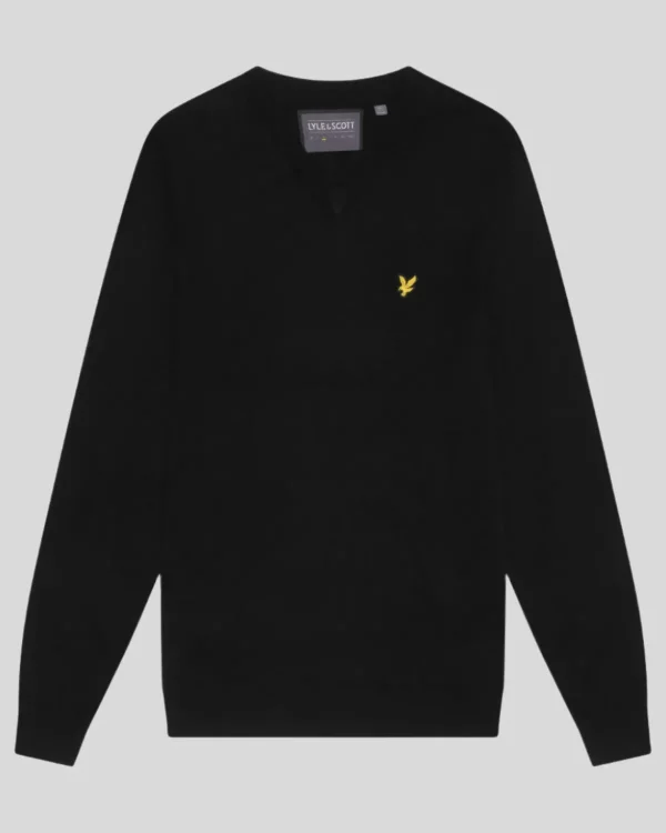 Lyle & Scott Golf | Pullover & Strickwaren<Golf V-Ausschnitt Pullover Pechschwarz