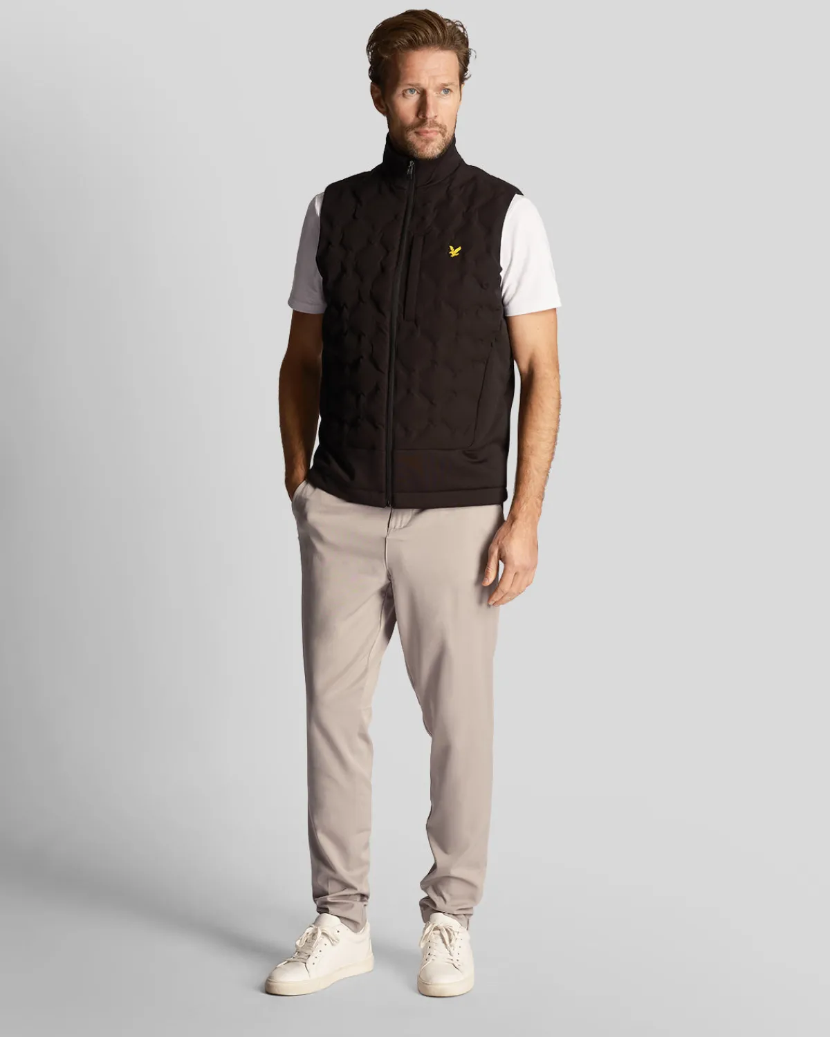 golf_welded_check_fleece_gilet_1.webp Lyle & Scott Golf<Golf Welded Check Fleece Gilet Pechschwarz