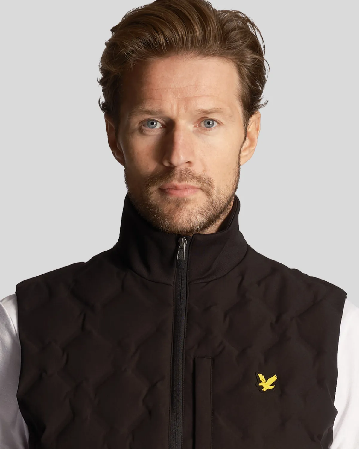 golf_welded_check_fleece_gilet_3.webp Lyle & Scott Golf<Golf Welded Check Fleece Gilet Pechschwarz