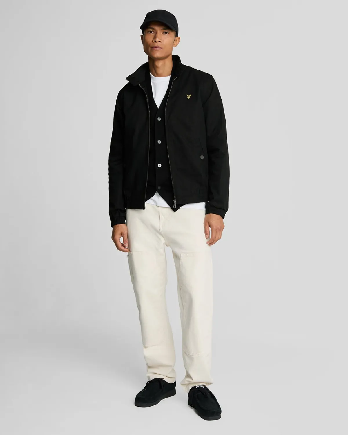 harrington_jacke_1-2.webp Lyle & Scott Mäntel & Jacken<Harrington Jacke Pechschwarz
