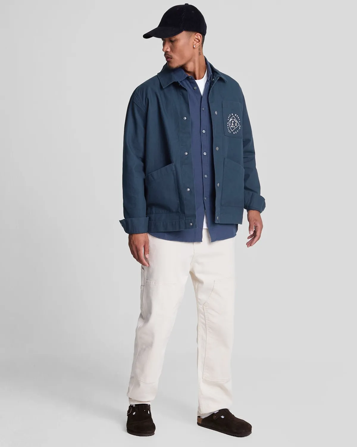 hemd_mit_korbgeflecht_1.webp Lyle & Scott Hemden<Hemd mit Korbgeflecht Navy