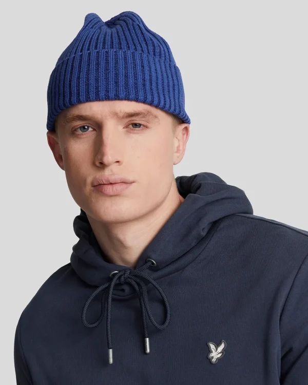 Lyle & Scott Reframed | Kapuzenpullover<Hochwertiger French Terry Hoodie mit diagonaler Webart MidnightNavy