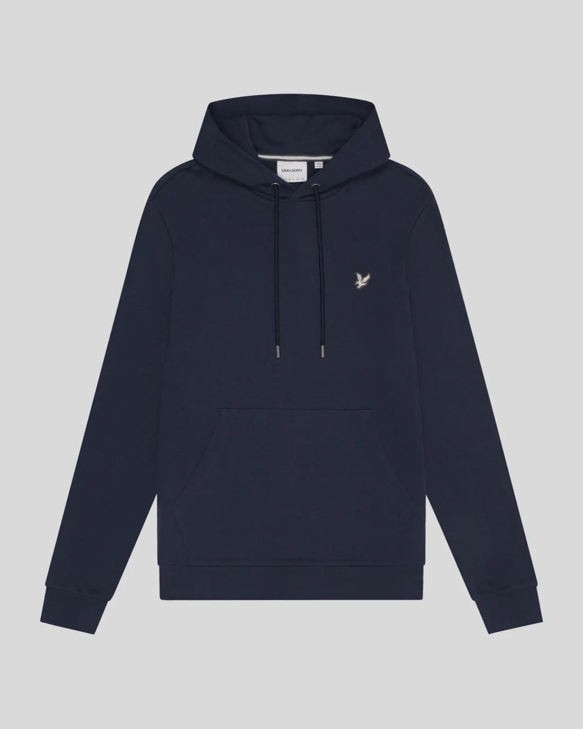 hochwertiger_french_terry_hoodie_mit_diagonaler_webart_4.webp Lyle & Scott Reframed | Kapuzenpullover<Hochwertiger French Terry Hoodie mit diagonaler Webart MidnightNavy