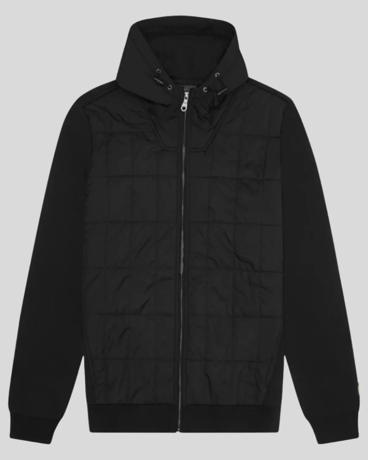 hybrid_gesteppter_kapuzenpullover_mit_reiverschluss_0.webp Lyle & Scott Groß & Groß | Übergrößen<Hybrid gesteppter Kapuzenpullover mit Reißverschluss JetBlack
