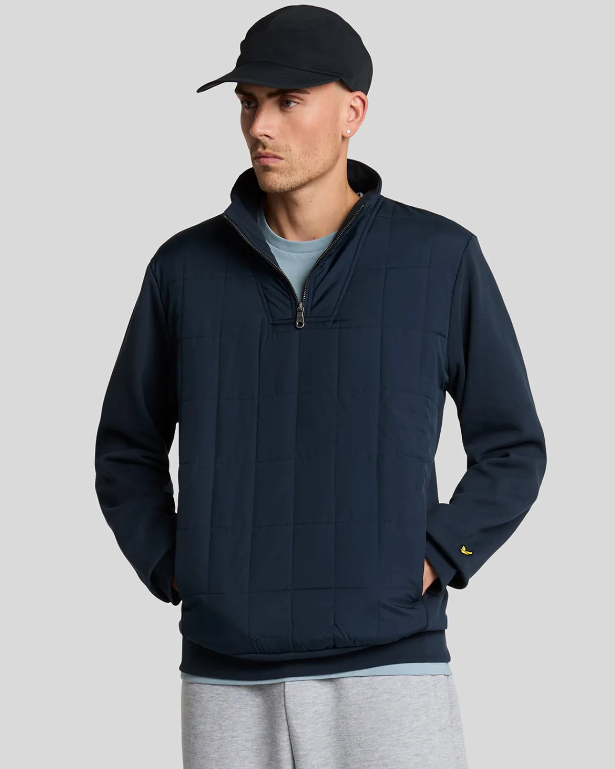 hybrid_gestepptes__zip_sweatshirt_0-1.webp Lyle & Scott Vermächtnis | Sweatshirts<Hybrid gestepptes 1/4 Zip Sweatshirt MuddyNavy