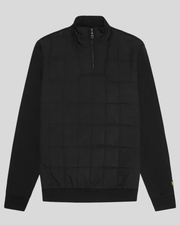 Lyle & Scott Vermächtnis | Sweatshirts<Hybrid gestepptes 1/4 Zip Sweatshirt JetBlack
