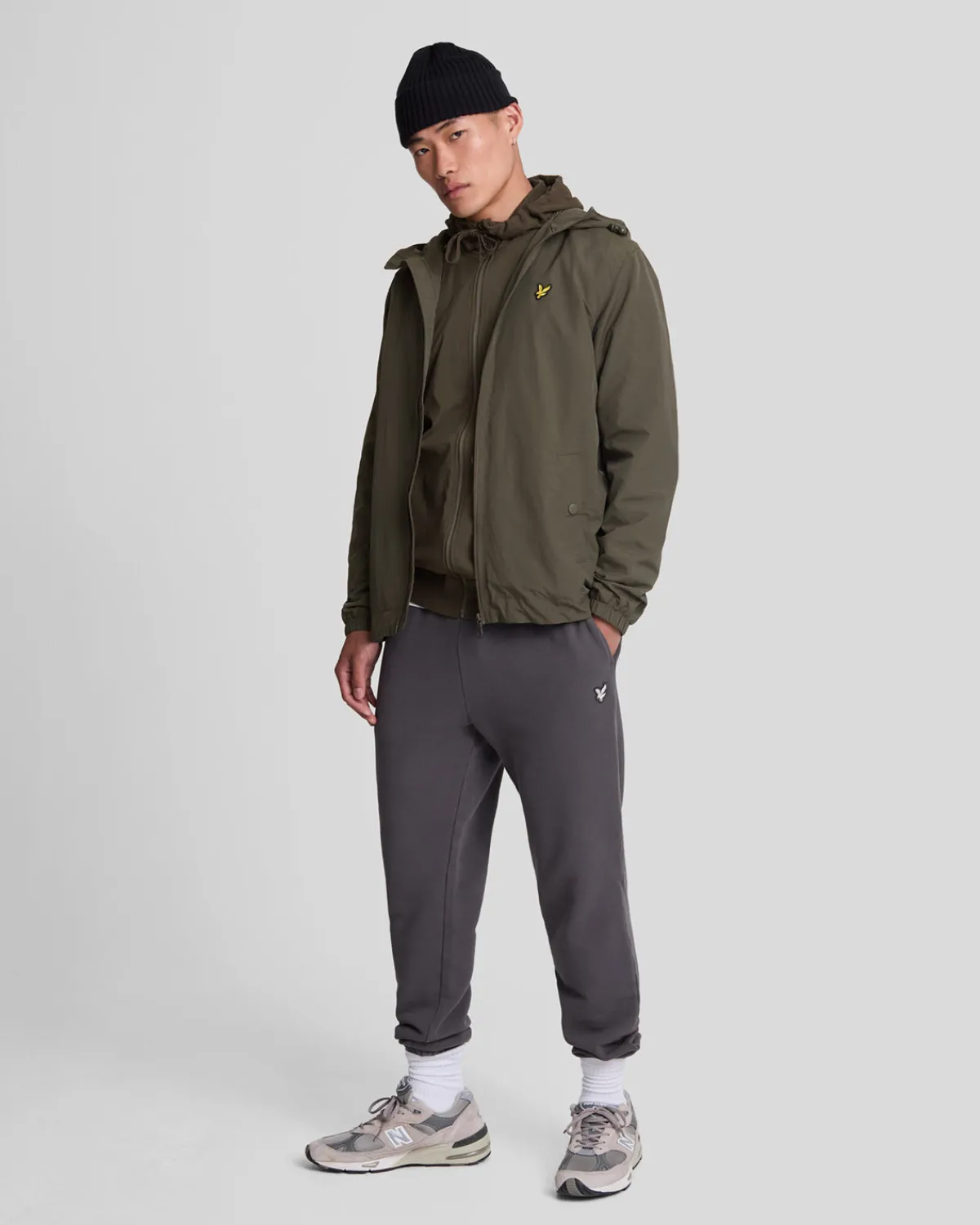 hybrid_zip_hoodie_1.webp Lyle & Scott Kapuzenpullover<Hybrid Zip Hoodie Olive