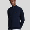 Lyle & Scott Pullover & Strickwaren<Hybride texturierte Strickjacke mit Reißverschluss MuddyNavy
