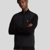 Lyle & Scott Pullover & Strickwaren<Hybride texturierte Strickjacke mit Reißverschluss JetBlack