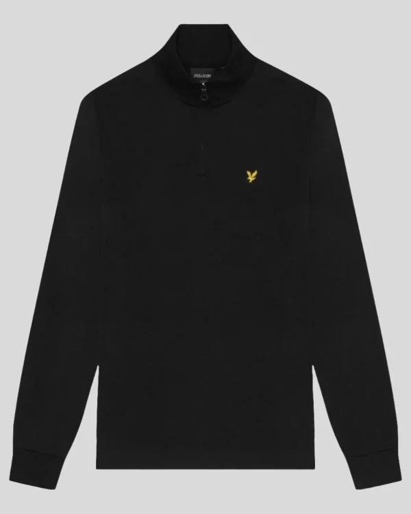 Lyle & Scott Pullover & Strickwaren<Interlock 1/4 Reißverschluss Pullover JetBlack