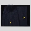 Lyle & Scott Schals & Handschuhe | Kopfbedeckungen<Kabel-Bobble-Mütze & Schal-Set DarkNavy