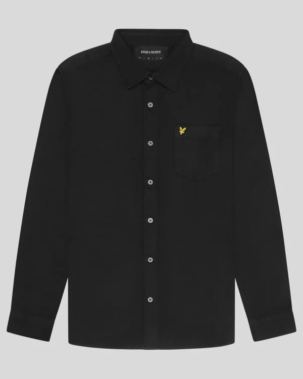 Lyle & Scott Groß & Groß | Übergrößen<Kammgarn Twil Shirt JetBlack