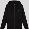 Lyle & Scott Groß & Groß | Übergrößen<Kapuzenpullover mit Reißverschluss Pechschwarz