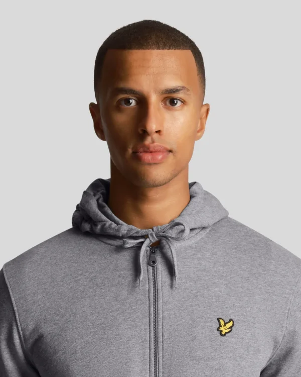 Lyle & Scott Vermächtnis | Kapuzenpullover<Kapuzenpullover mit Reißverschluss MidGreyMargel