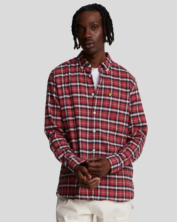 Lyle & Scott Vermächtnis | Hemden<Kariertes Flanellhemd BordersRed