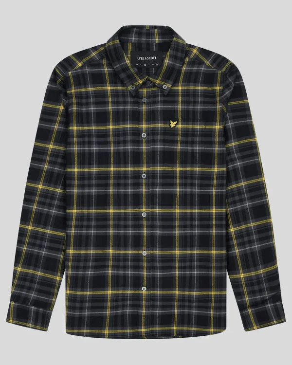 Lyle & Scott Groß & Groß | Übergrößen<Kariertes Flanellhemd JetBlack