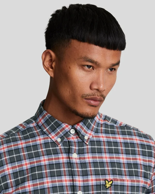 Lyle & Scott Vermächtnis | Hemden<Kariertes Flanellhemd BlueSmoke