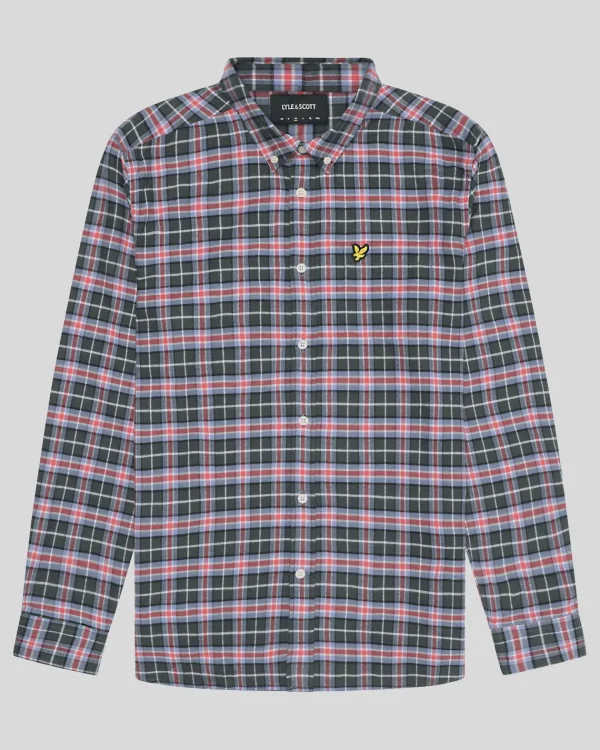 Lyle & Scott Vermächtnis | Hemden<Kariertes Flanellhemd BlueSmoke