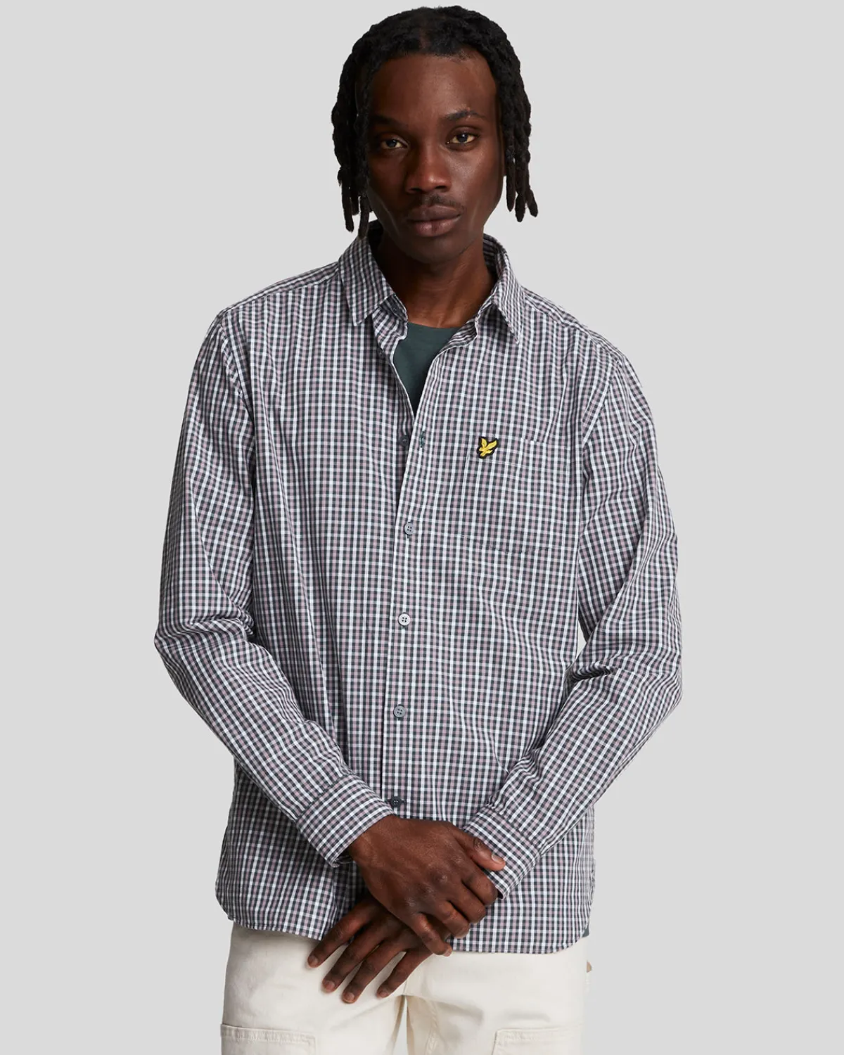 kariertes_gingham_hemd_0-2.webp Lyle & Scott Vermächtnis | Hemden<Kariertes Gingham Hemd ArgyleTeal/MountainThistle