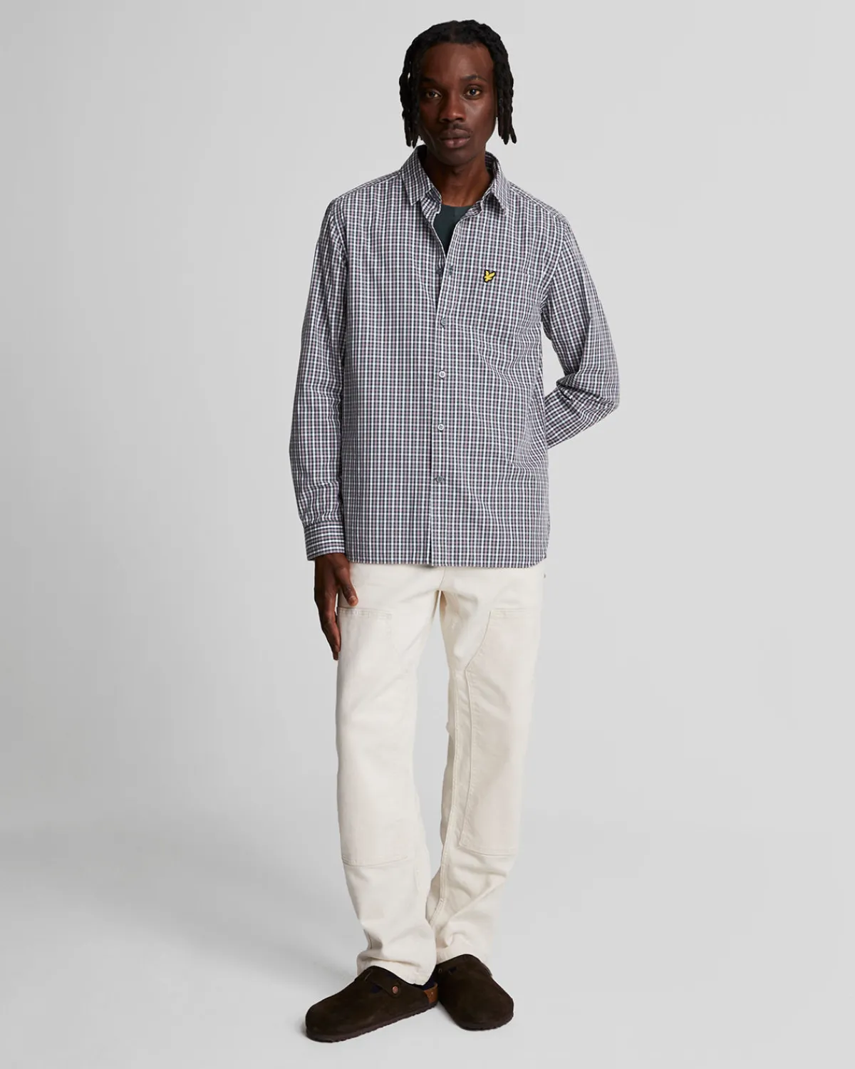 kariertes_gingham_hemd_1-2.webp Lyle & Scott Vermächtnis | Hemden<Kariertes Gingham Hemd ArgyleTeal/MountainThistle