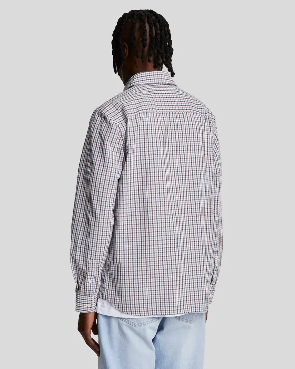 Lyle & Scott Vermächtnis | Hemden<Kariertes Gingham Hemd White/DeepMahogany