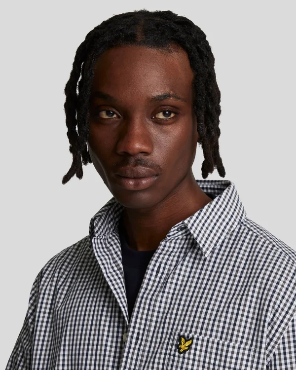 Lyle & Scott Vermächtnis | Hemden<Kariertes Gingham Hemd White/DarkNavy