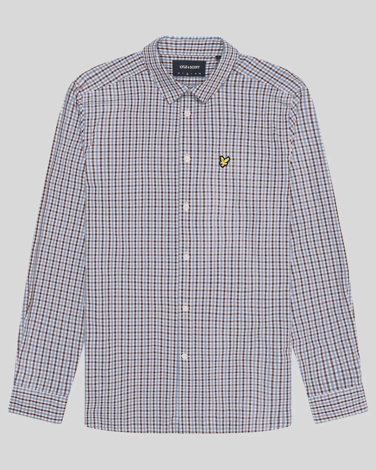 kariertes_gingham_hemd_4-1.webp Lyle & Scott Vermächtnis | Hemden<Kariertes Gingham Hemd White/DeepMahogany