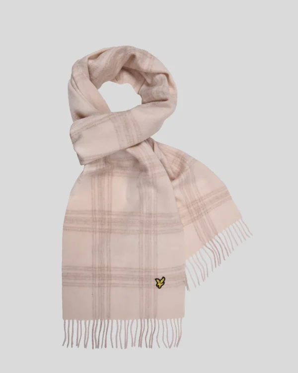 Lyle & Scott Schals & Handschuhe<Karo-Lammwollschal LightMist/HeritageTaupe
