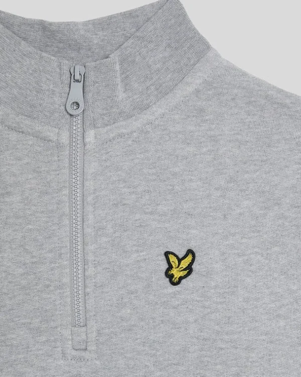 Lyle & Scott Kinder Sweatshirts<Kinder 1/4 Zip Sweatshirt LightGreyMarl