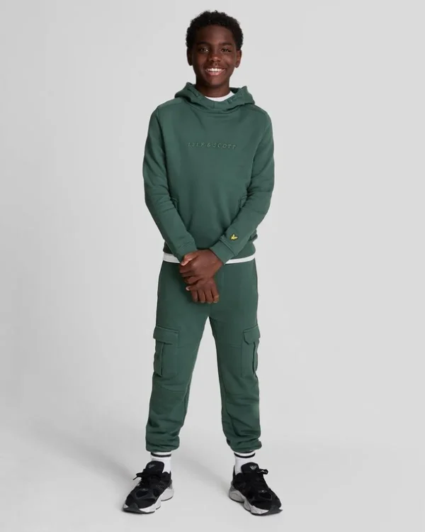 Lyle & Scott Kinder Kapuzenpullover<Kinder Cargo Tasche Hoodie ArgyleTeal