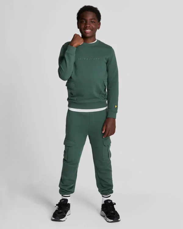 Lyle & Scott Kinder Sweatshirts<Kinder Cargo Tasche Sweatshirt ArgyleTeal