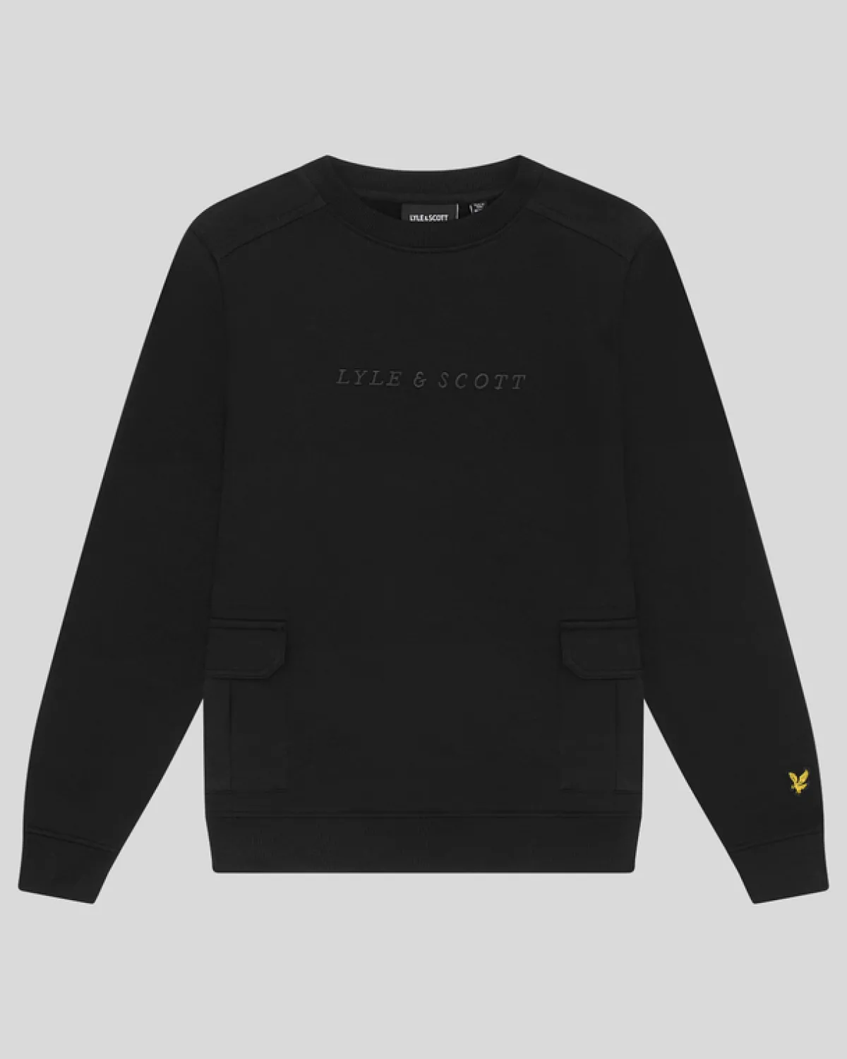 kinder_cargo_tasche_sweatshirt_4.webp Lyle & Scott Kinder Sweatshirts<Kinder Cargo Tasche Sweatshirt JetBlack