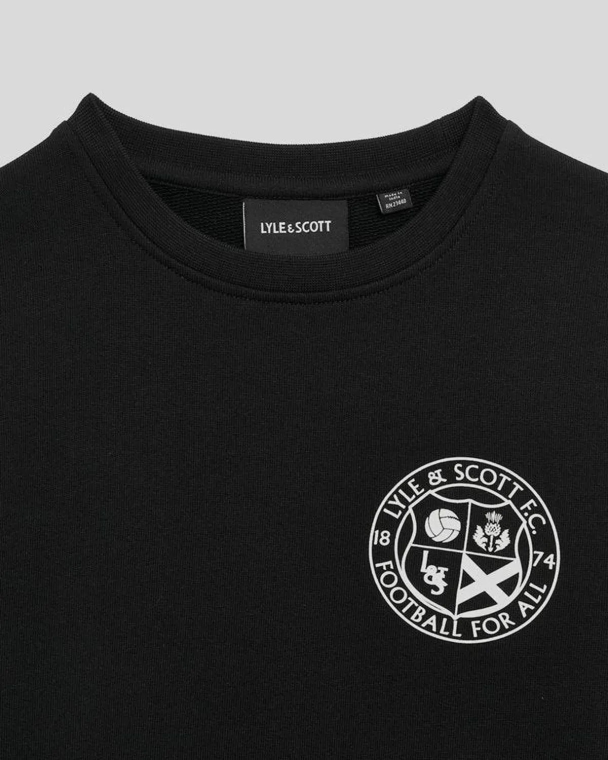 kinder_fuball_logo_rundhalsausschnitt_sweatshirt_1.webp Lyle & Scott Kinder Sweatshirts<Kinder Fußball Logo Rundhalsausschnitt Sweatshirt JetBlack