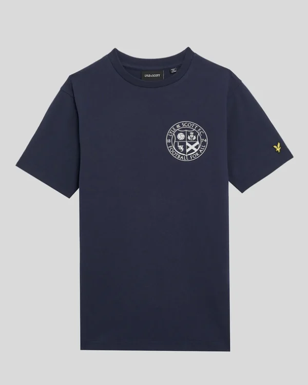 Lyle & Scott Kinder Polos & T-shirts<Kinder Fußball Logo T-Shirt Navy