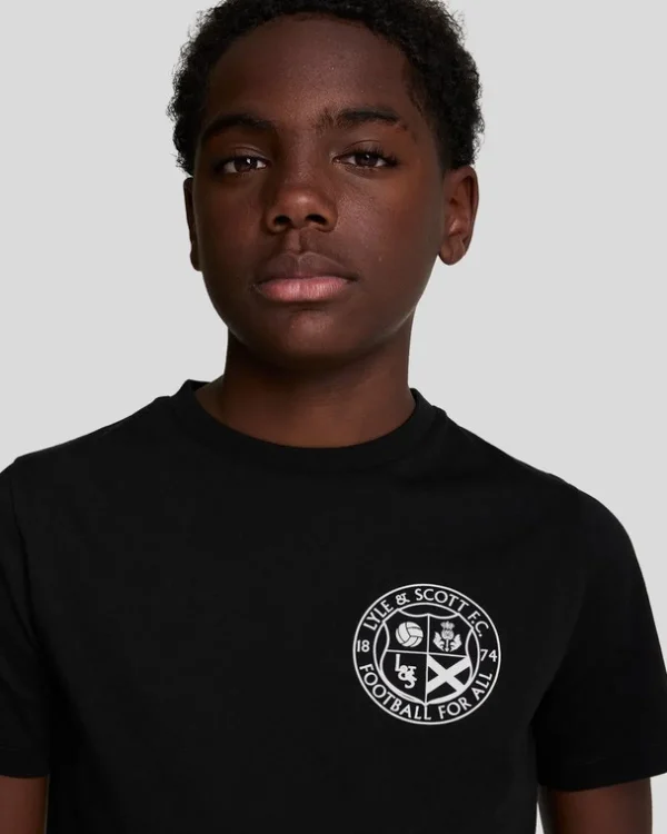 Lyle & Scott Kinder Polos & T-shirts<Kinder Fußball Logo T-Shirt JetBlack
