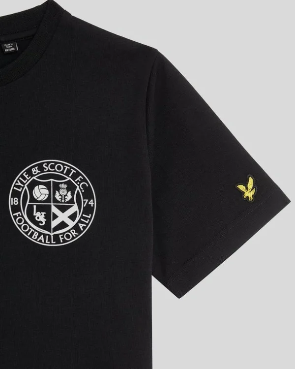 Lyle & Scott Kinder Polos & T-shirts<Kinder Fußball Logo T-Shirt JetBlack