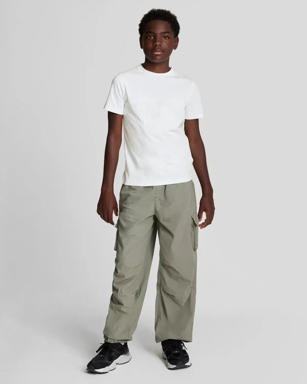 Lyle & Scott Kinder Polos & T-shirts<Kinder Grafik Eagle T-Shirt White