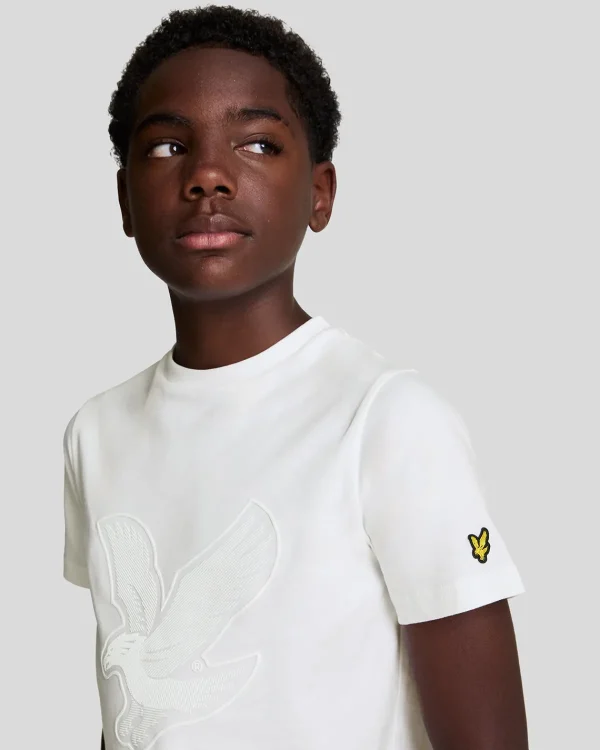 Lyle & Scott Kinder Polos & T-shirts<Kinder Grafik Eagle T-Shirt White