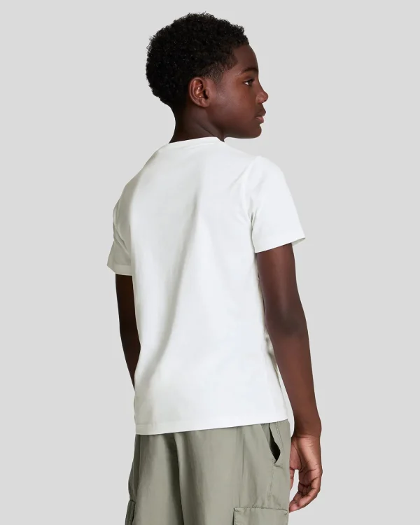 Lyle & Scott Kinder Polos & T-shirts<Kinder Grafik Eagle T-Shirt White