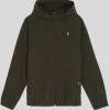 Lyle & Scott Kinder Mäntel & Jacken<Kinder Jacke mit Kapuze und Reißverschluss Olive