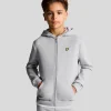 Lyle & Scott Kinder Kapuzenpullover<Kinder Kapuzenpulli mit Reißverschluss HellgraueMergel