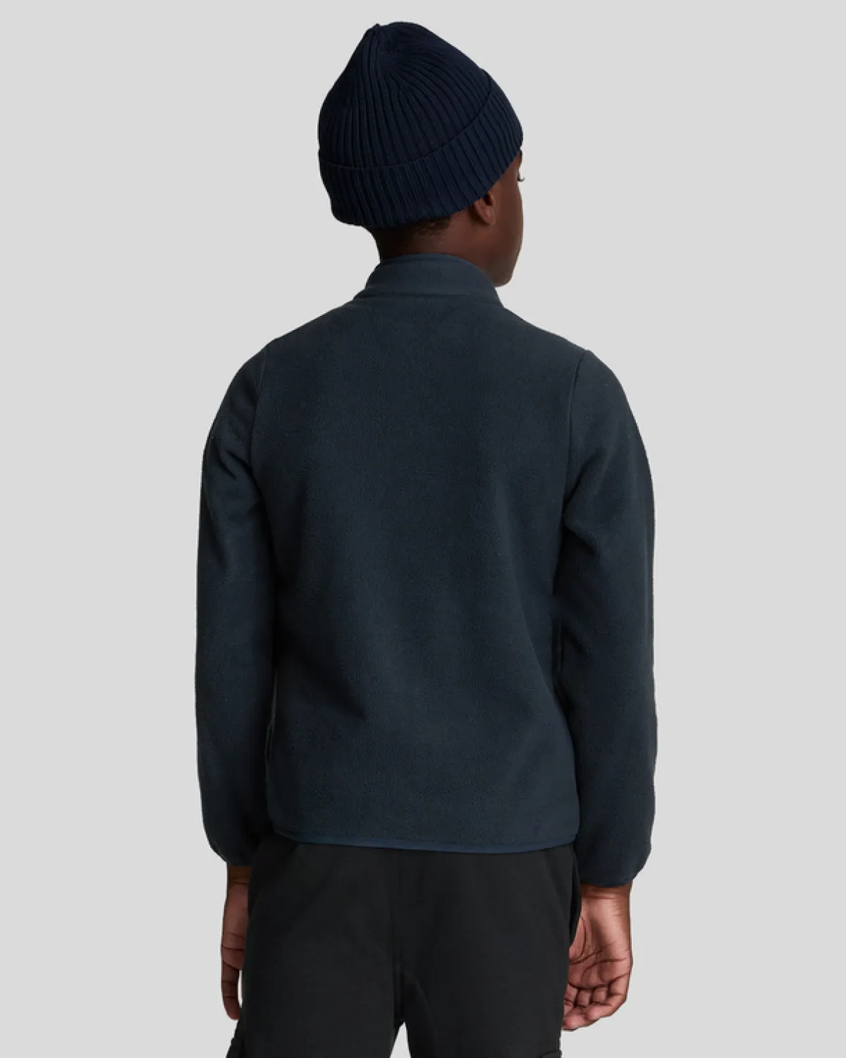 kinder_microfleece_jacke_mit_reiverschluss_2.webp Lyle & Scott Kinder Mäntel & Jacken<Kinder Microfleece Jacke mit Reißverschluss DarkNavy