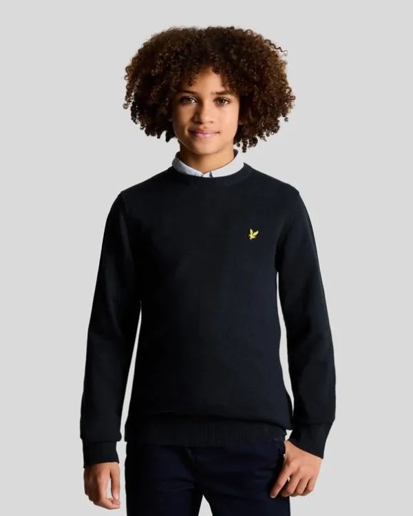 Lyle & Scott Kinder Pullover & Strickwaren<Kinder Pullover mit Rundhalsausschnitt aus Baumwolle DunkleMarine