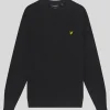 Lyle & Scott Kinder Pullover & Strickwaren<Kinder Pullover mit Rundhalsausschnitt aus Baumwolle Pechschwarz