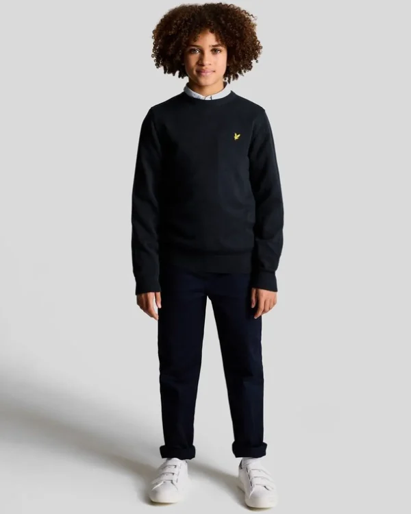 Lyle & Scott Kinder Pullover & Strickwaren<Kinder Pullover mit Rundhalsausschnitt aus Baumwolle DunkleMarine
