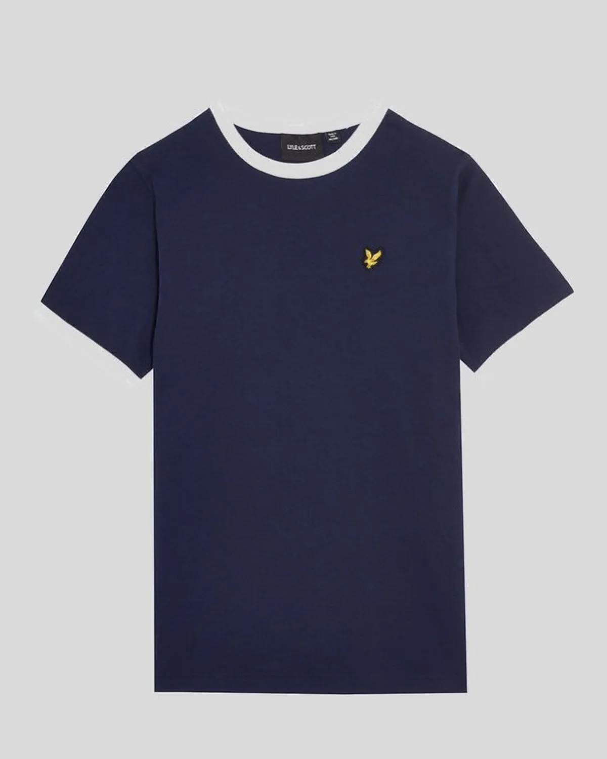 kinder_ringer_tshirt_0.webp Lyle & Scott Kinder Polos & T-shirts<Kinder Ringer T-Shirt Marine/Weiß