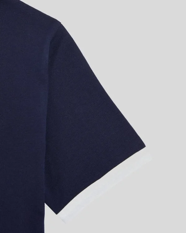 Lyle & Scott Kinder Polos & T-shirts<Kinder Ringer T-Shirt Marine/Weiß